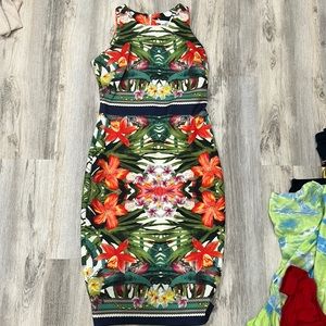 New York & Company Sheath Small Dress , Tropical Sleeveless